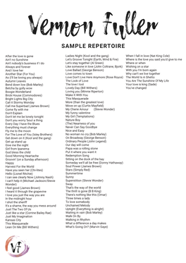 Sample Repertoire
