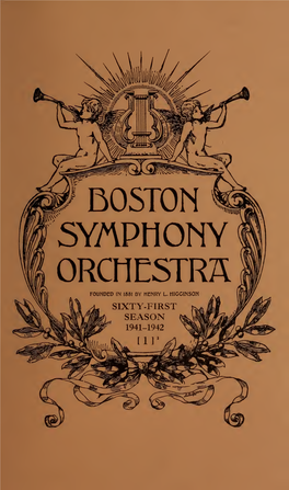 Boston Symphony Orchestra Concert Programs, Season 61,1941-1942, Subscription