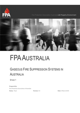 Gaseous Fire Suppression Systems in Australia (Stage 1)