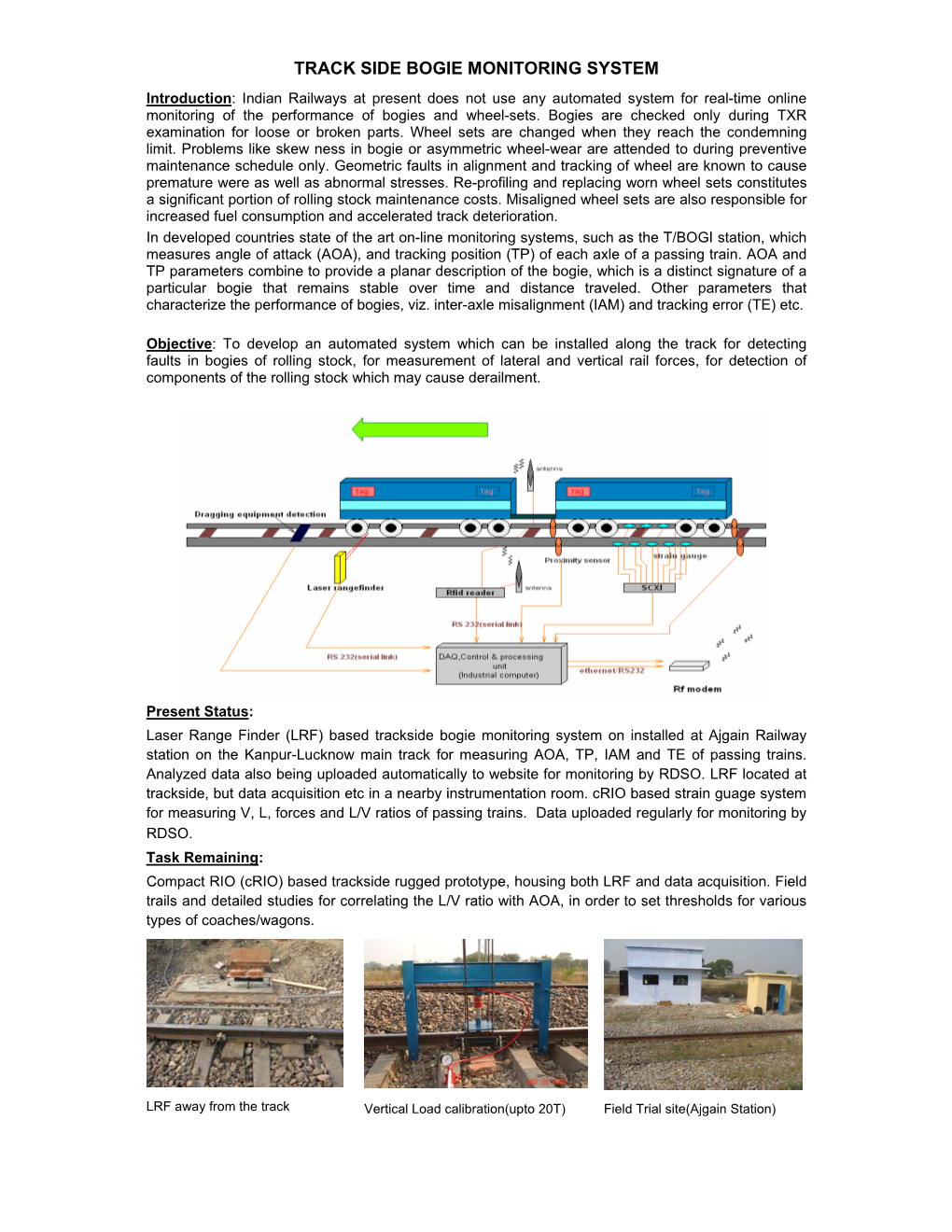 Track Side Bogie Monitoring System