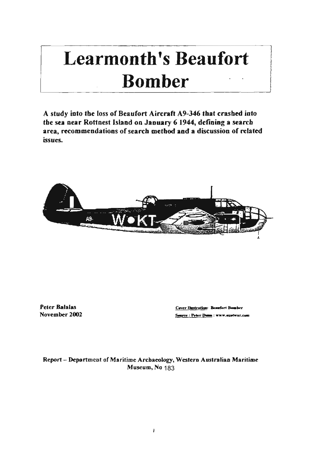 Learmonth's Beaufort Bomber