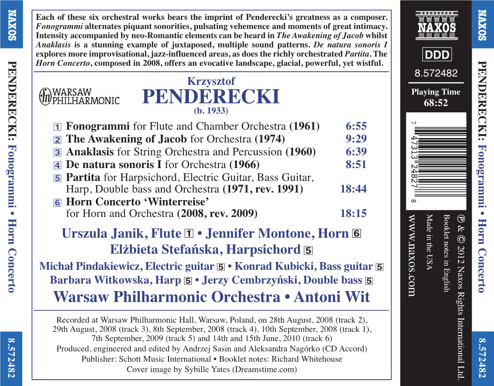 Penderecki’S Greatness As a Composer