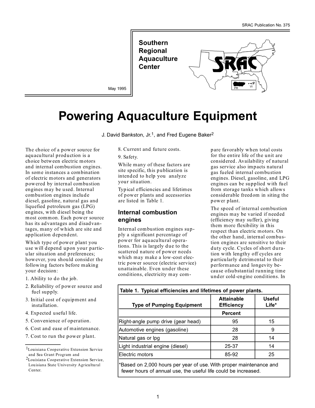 Powering Aquaculture Equipment