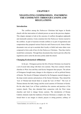 Chapter V Negotiating Compromises: Inscribing the Community Through Canons and Regulations
