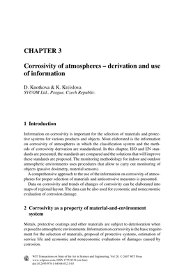 CHAPTER 3 Corrosivity of Atmospheres