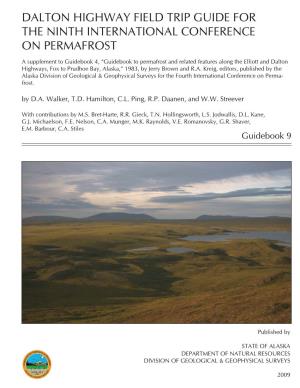 Dalton Highway Field Trip Guide for the Ninth International Conference on Permafrost