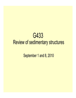 Review of Sedimentary Structures