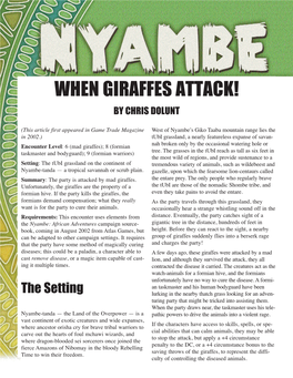 When Giraffes Attack! by Chris Dolunt