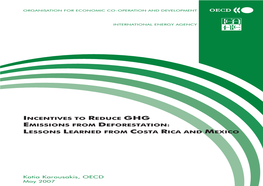 Incentives to Reduce Ghg Emissions from Deforestation: Lessons Learned from Costa Rica and Mexico