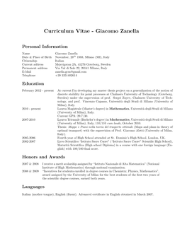 G. Zanella: CV