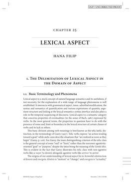 Lexical Aspect