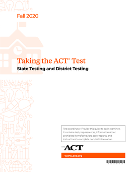 Taking the ACT Test—State and District Testing