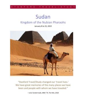 Kingdom of the Nubian Pharaohs January 8 to 23, 2019