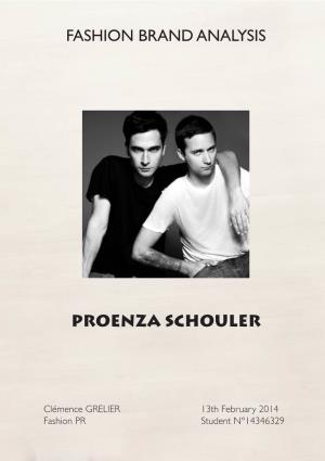 Fashion Brand Analysis Proenza Schouler