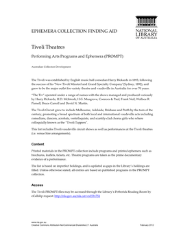 Ephemera Collection Finding Aid