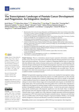 The Transcriptomic Landscape of Prostate Cancer Development and Progression: an Integrative Analysis