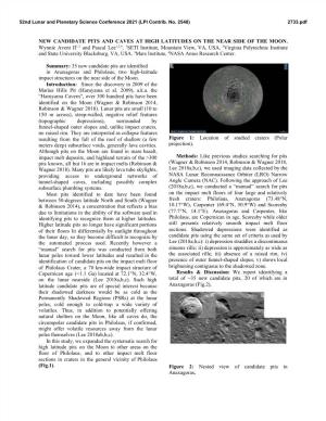 New Candidate Pits and Caves at High Latitudes on the Near Side of the Moon