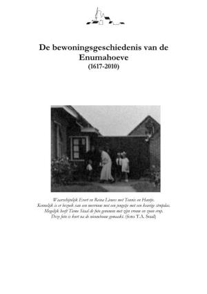 De Bewoningsgeschiedenis Van De Enumahoeve (1617-2010)