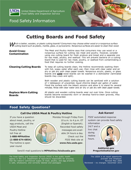 Cutting Boards and Food Safety