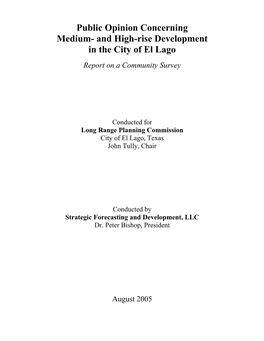 El Lago Long Range Planning Commission