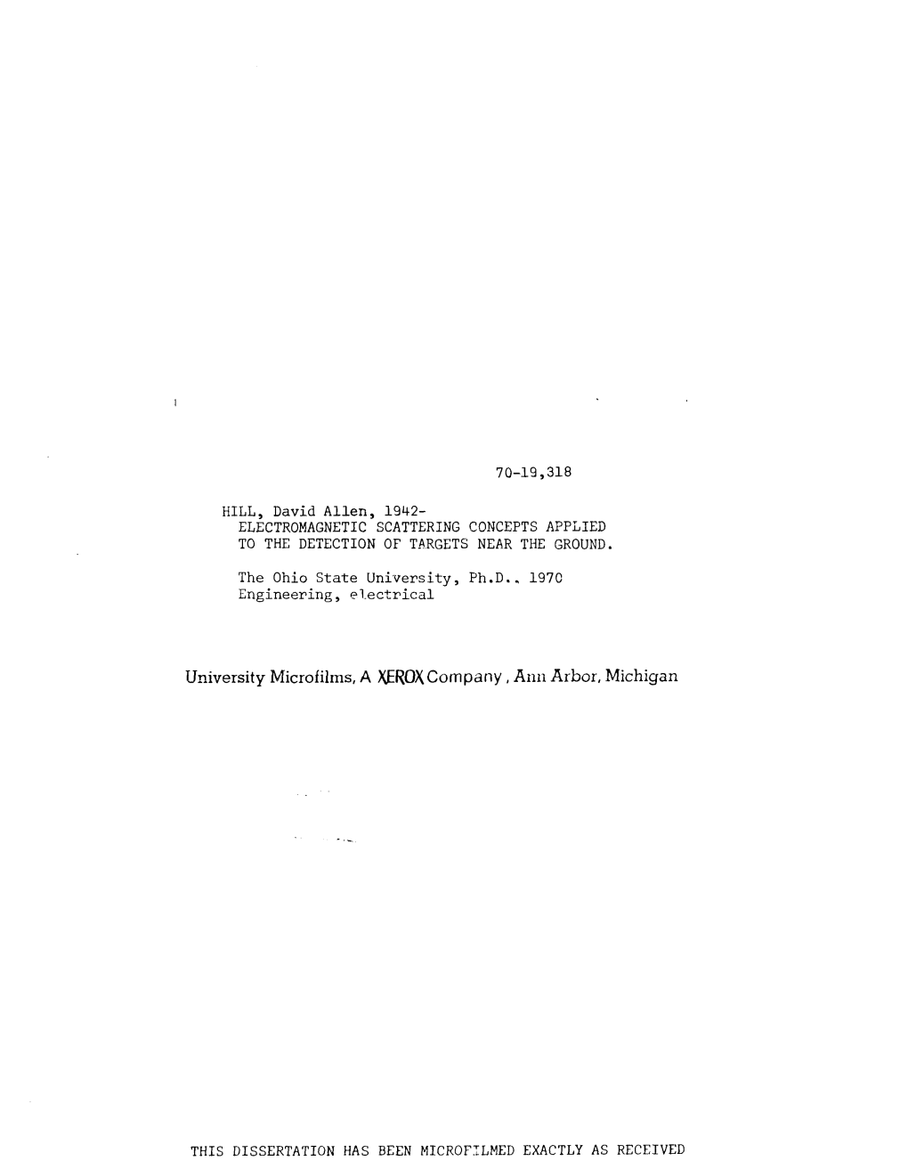 Electromagnetic Scattering Concepts Applied to the Detection of Targets Near the Ground