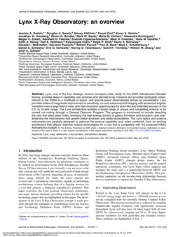 Lynx X-Ray Observatory: an Overview
