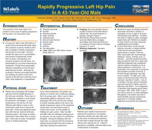 Rapidly Progressive Left Hip Pain in a 43-Year-Old Male