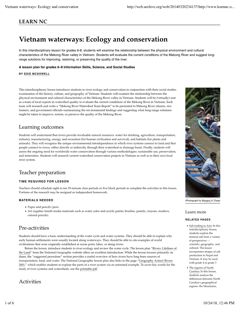 Vietnam Waterways: Ecology and Conservation