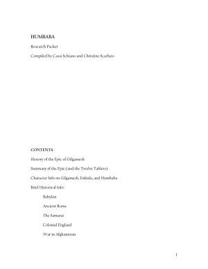 Humbaba Research Packet.Pdf