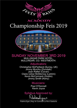 Championship Feis 2019