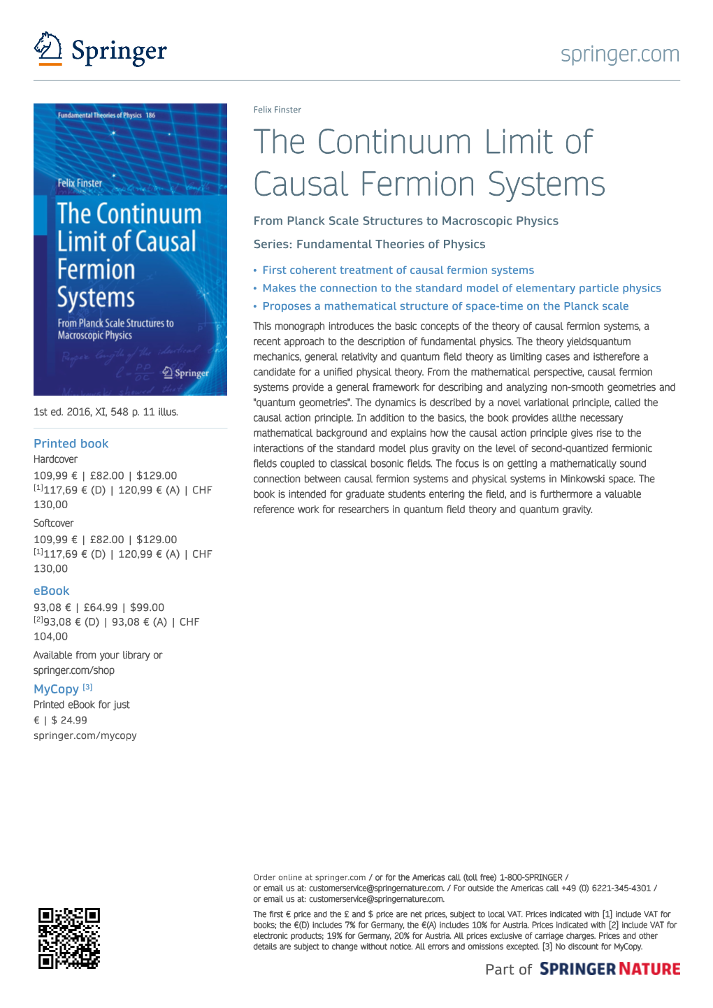 The Continuum Limit of Causal Fermion Systems from Planck Scale Structures to Macroscopic Physics Series: Fundamental Theories of Physics