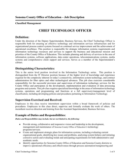 Chief Technology Officer