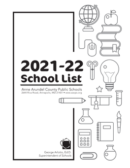 School Listlist Anne Arundel County Public Schools 2644 Riva Road, Annapolis, MD 21401 •