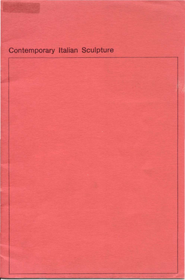 Contemporary Italian Sculpture