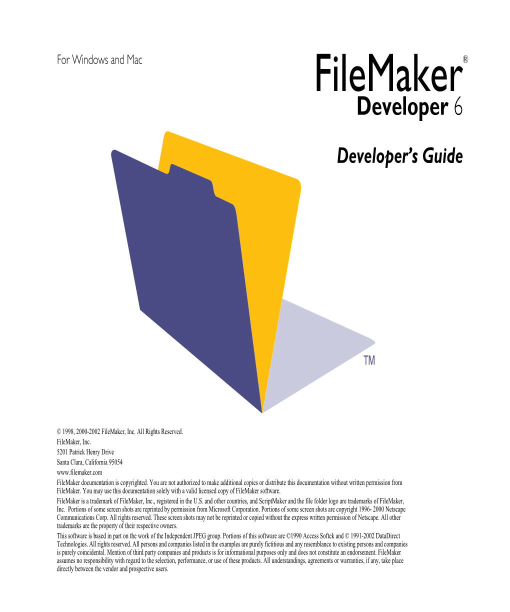Filemaker® Developer 6