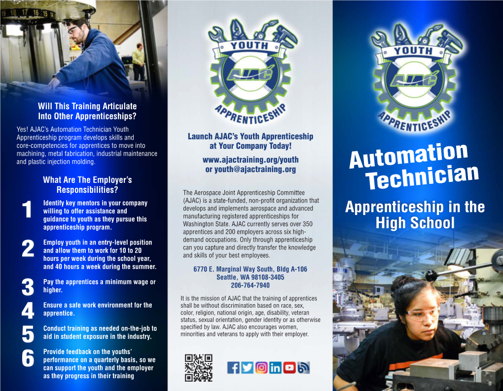 Automation Technician Employer Brochure