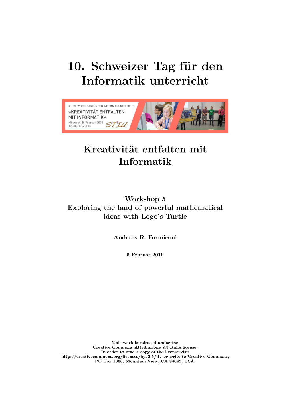 10. Schweizer Tag Für Den Informatik Unterricht