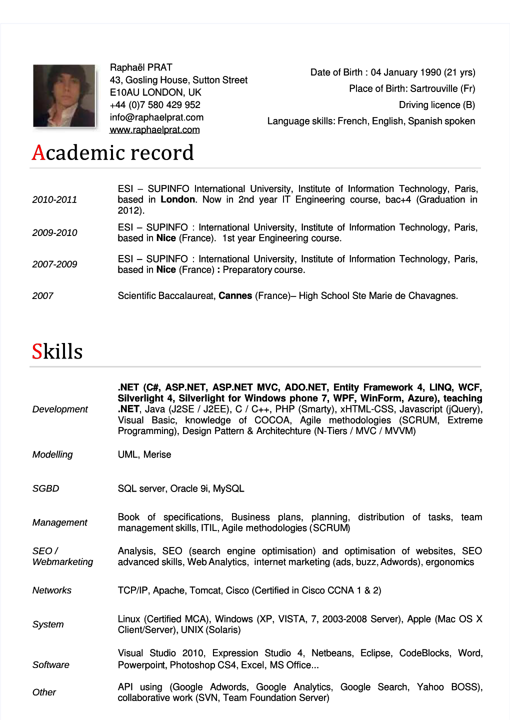 Academic Record Skills