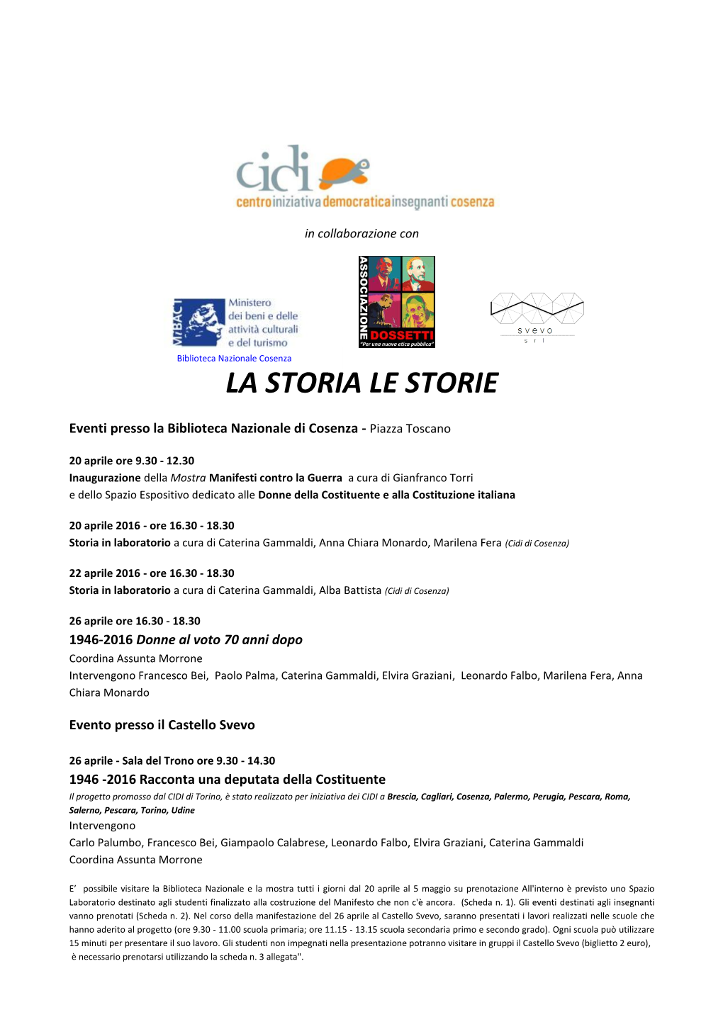 La Storia Le Storie