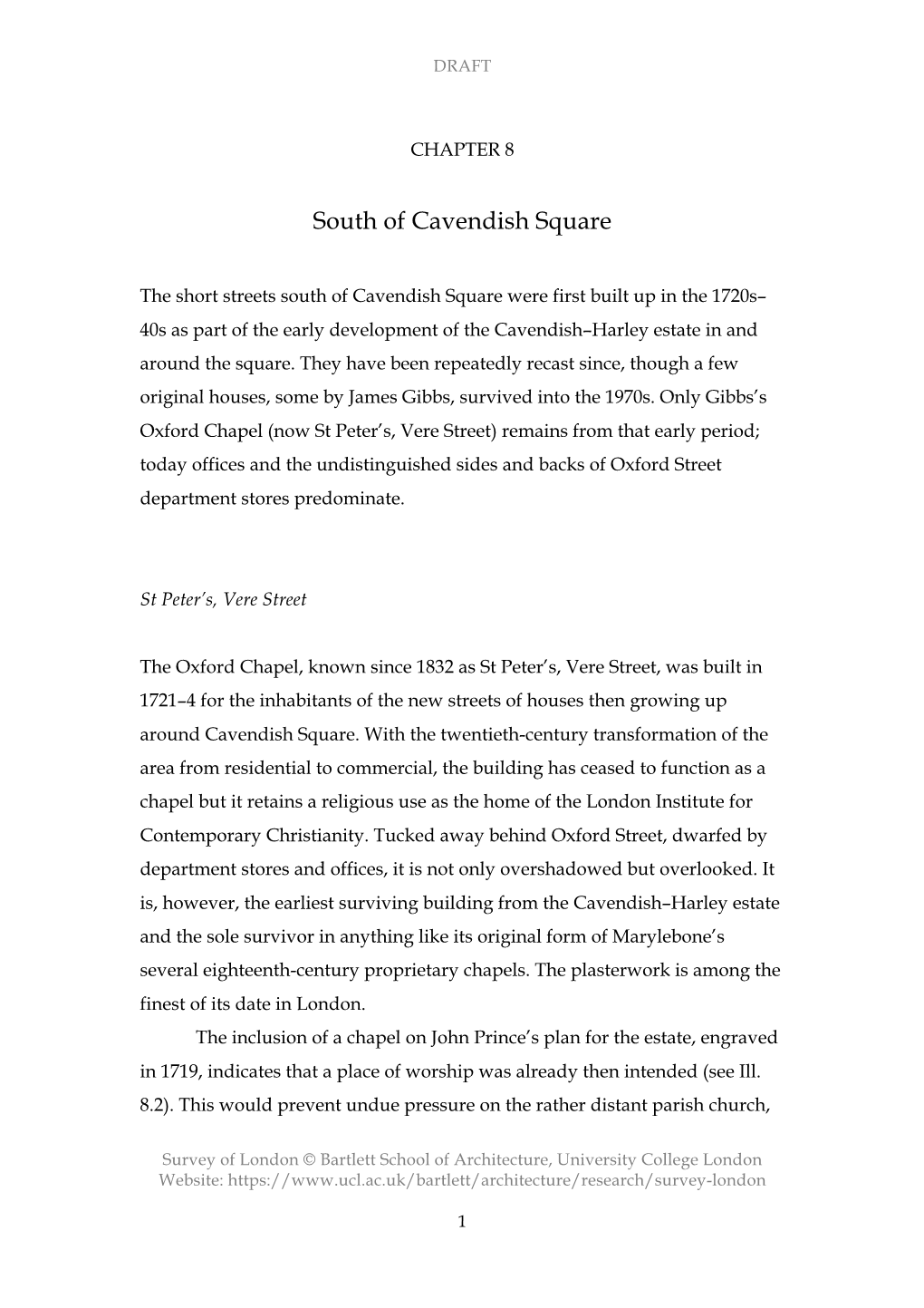 Chapter 8: South of Cavendish Square