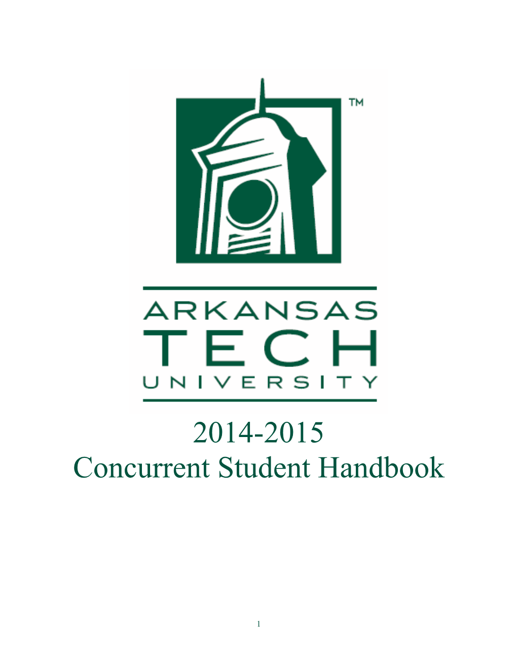 2014-2015 Concurrent Student Handbook