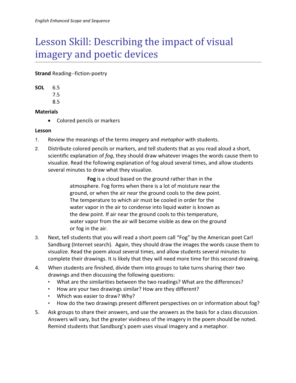 English Enhanced Scope and Sequence s1