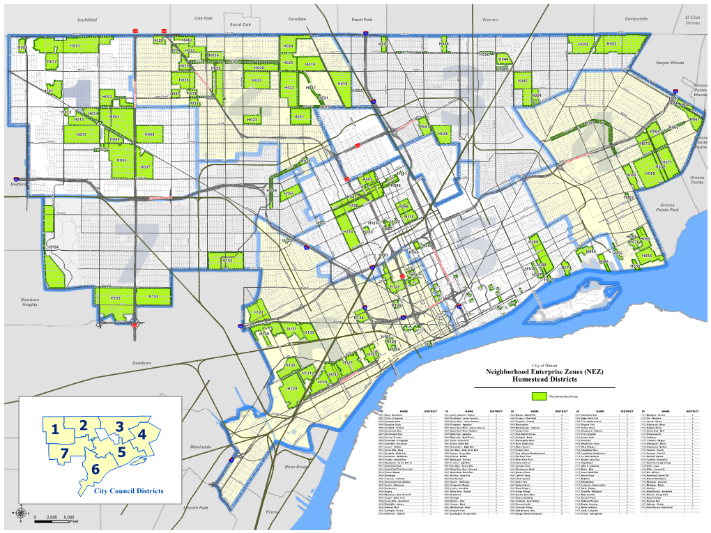 City Council Districts Homestead Districts