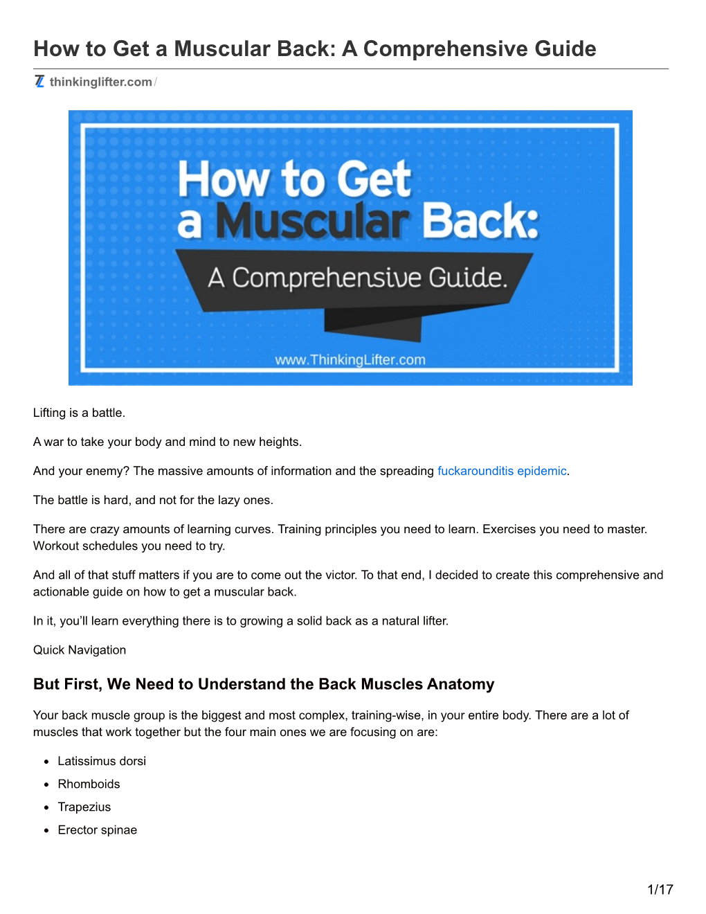 How to Get a Muscular Back: a Comprehensive Guide