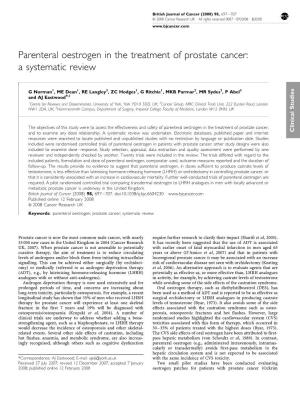 Parenteral Oestrogen in the Treatment of Prostate Cancer: a Systematic Review