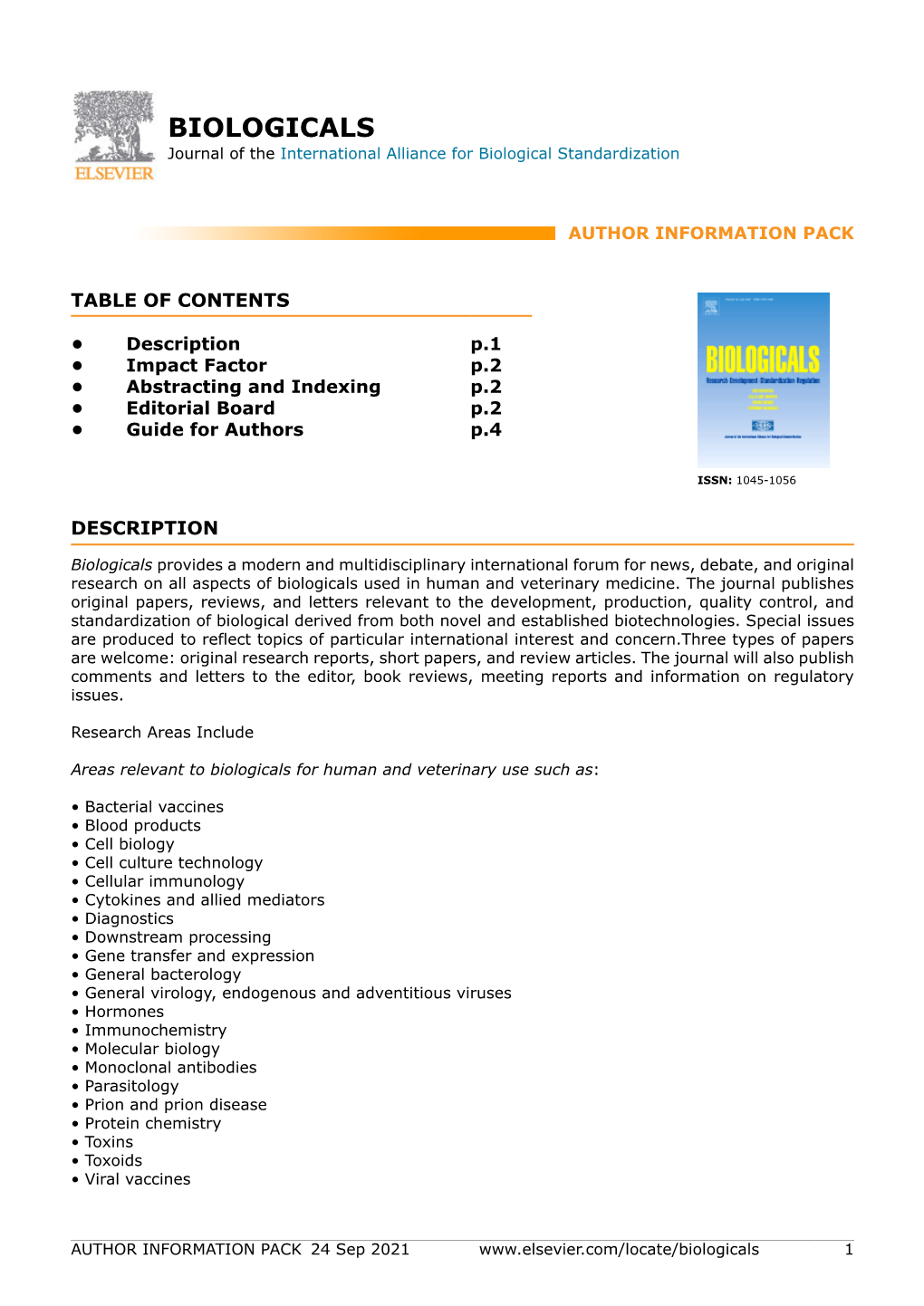 BIOLOGICALS Journal of the International Alliance for Biological Standardization