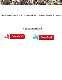 Immaculate Conception Cathedral Puerto Princesa Mass Schedule