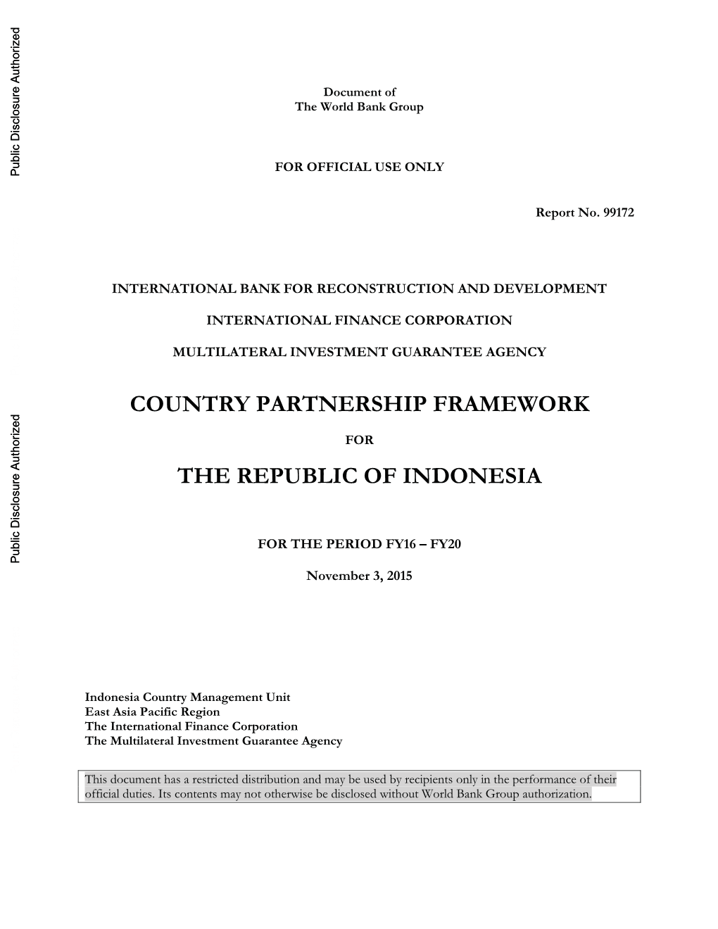 Country Partnership Framework