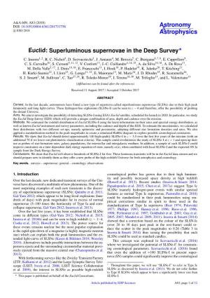 Euclid: Superluminous Supernovae in the Deep Survey? C