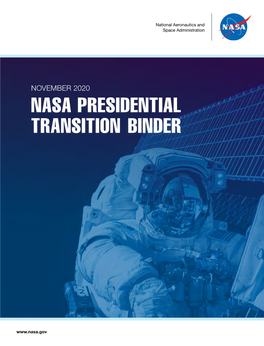 November 2020 Nasa Presidential Transition Binder